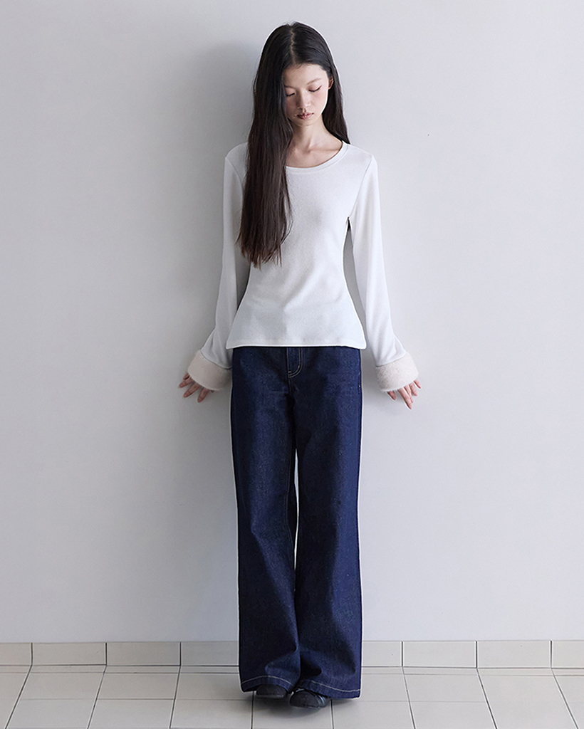 トップス mink MINK FUR SLIM FIT T-SHIRT_BLACK | ファッション通販サイト NUGU