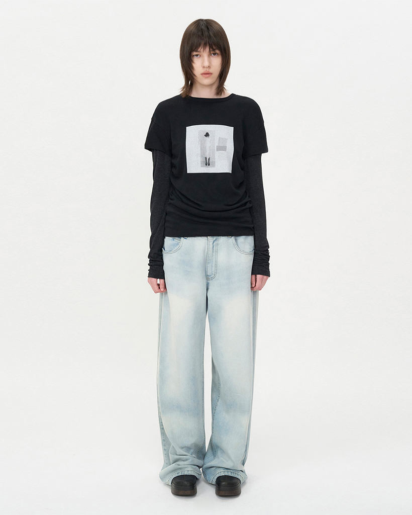 Archiving Draping Long Sleeve BLACK