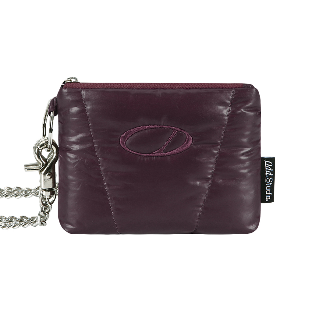 Odd Studio Odd Signature Glossy Padded Shoulder Bag BURGUNDY