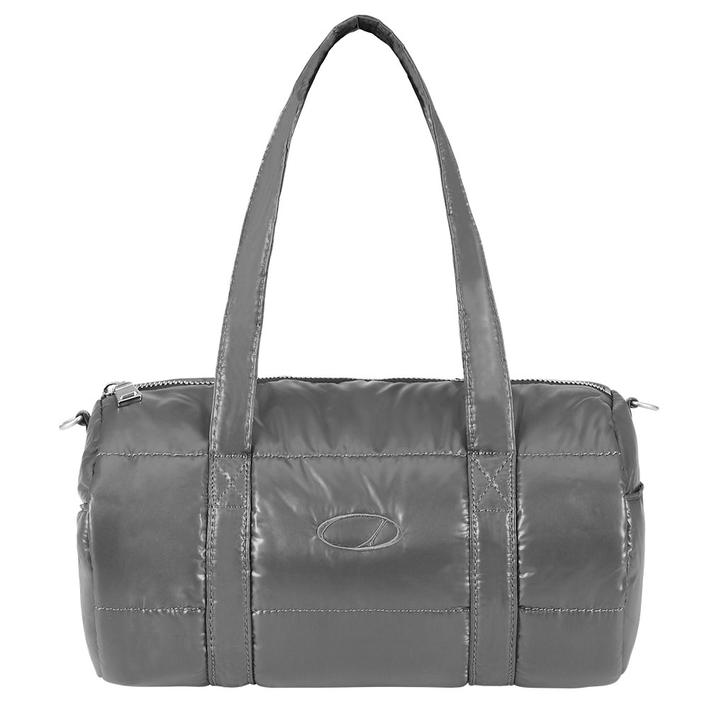 Odd Signature glossy paddded shoulder bag - BLACK