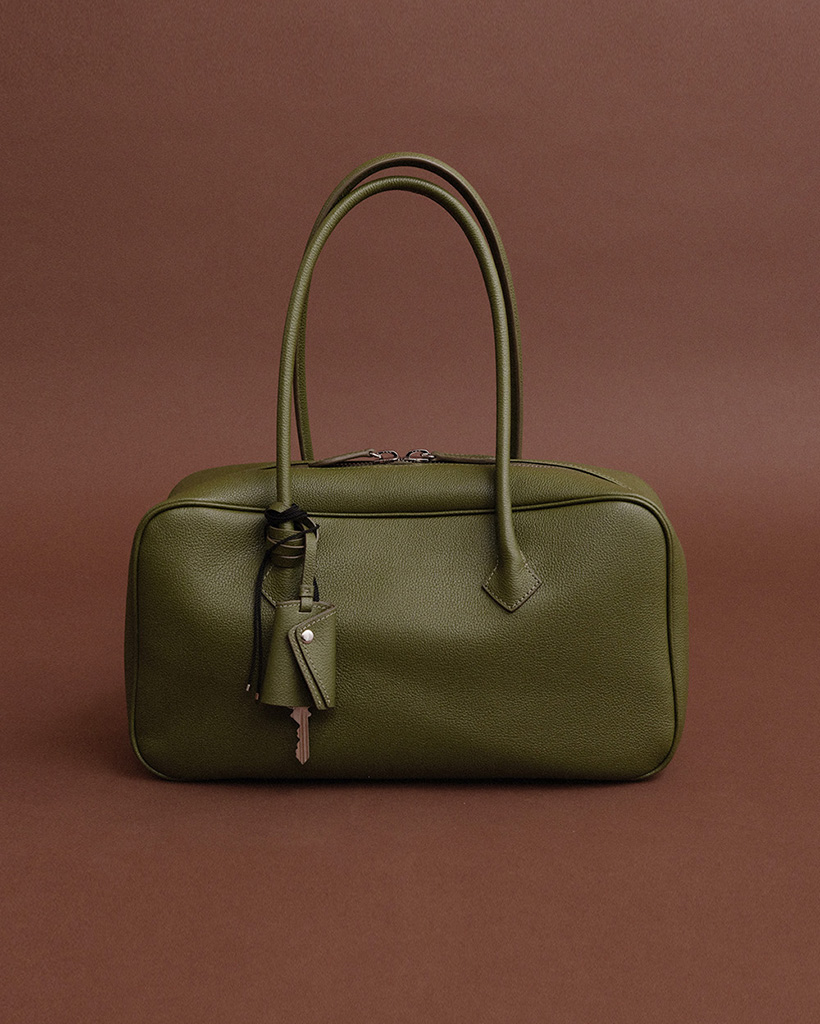 Iann Leather Tote Bag (Olive)