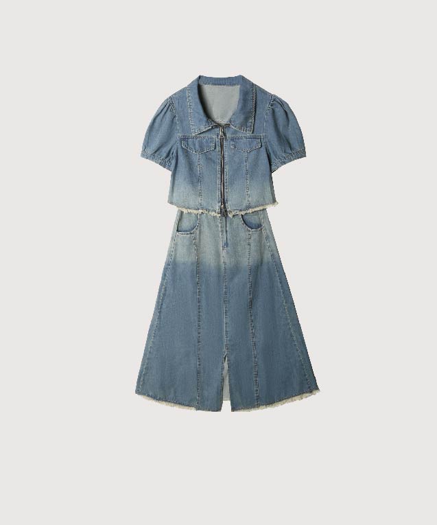 デニムスカートセットアップ