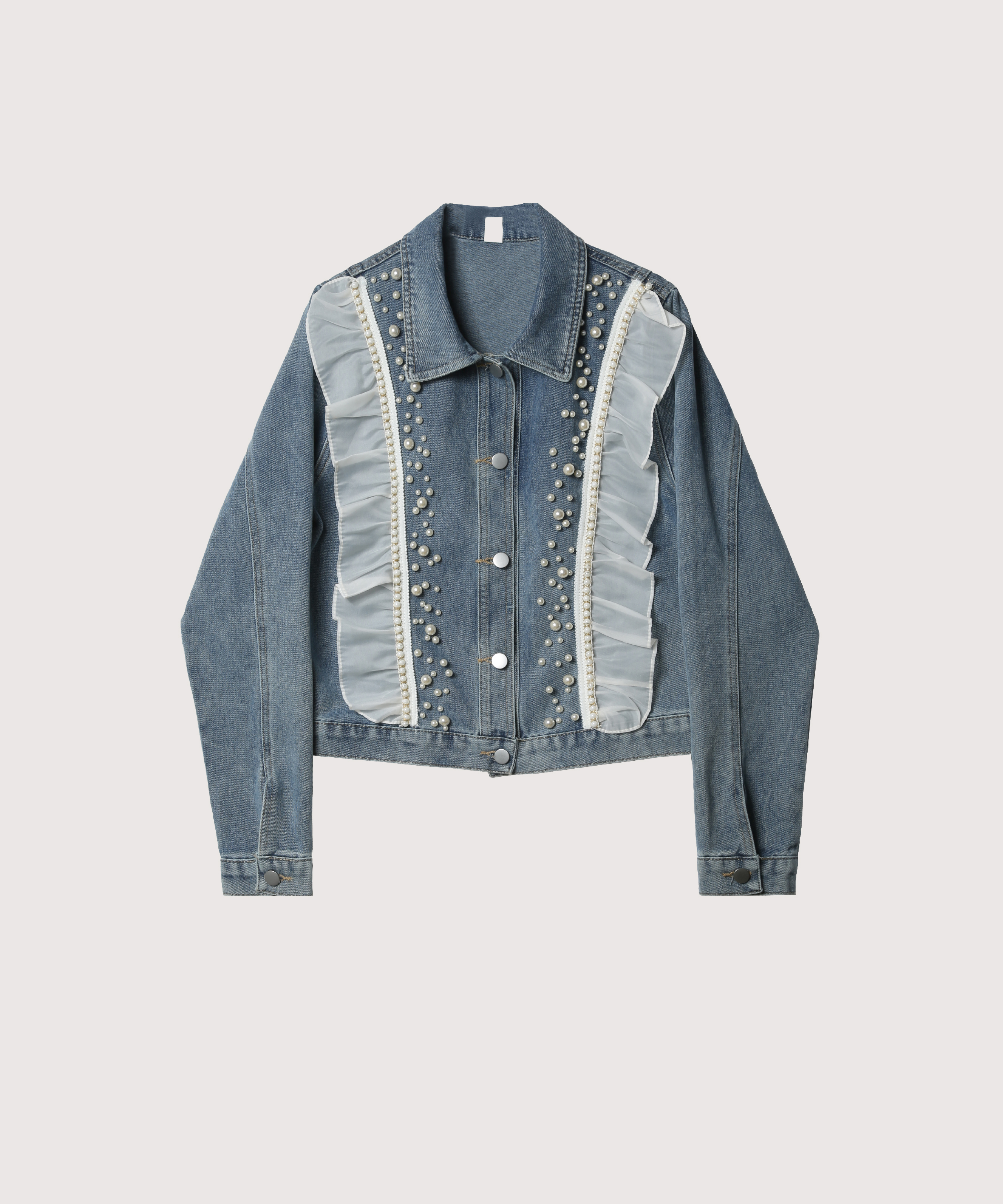 ラッフルデコパールデニムジャケット | ファッション通販サイト NUGU