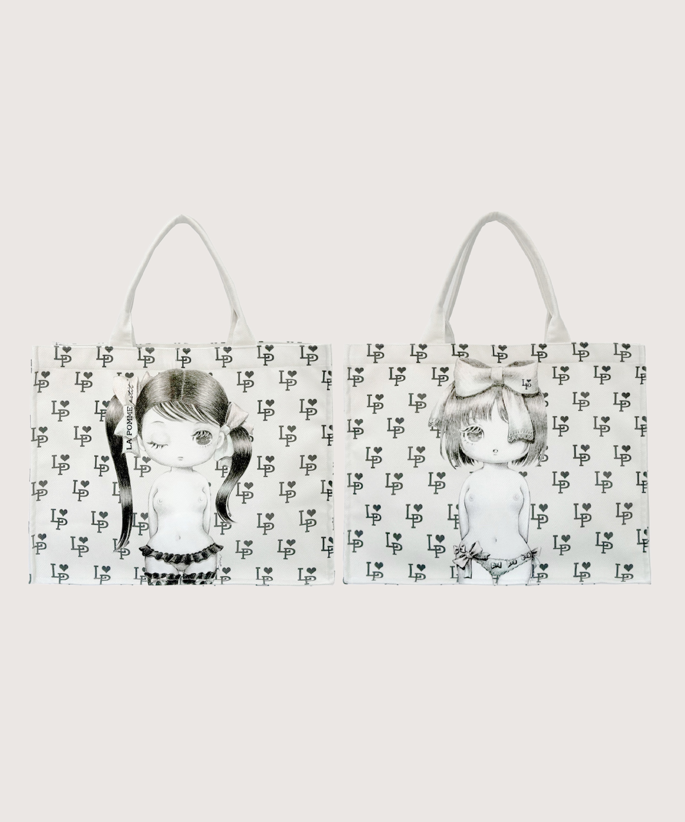 MURAKAMI MOE LA POMME petit コラボレーションガールズジップトート