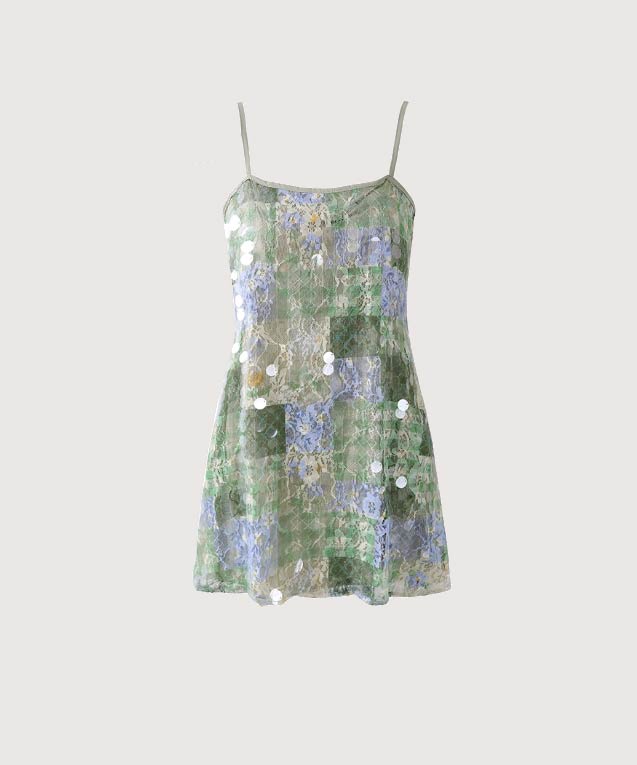 ガーデンレースモチーフキャミワンピース