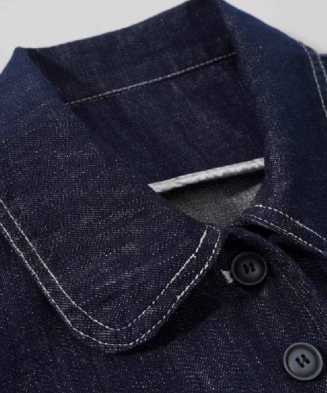 袖ステッチラペルデニムジャケット | ファッション通販サイト NUGU