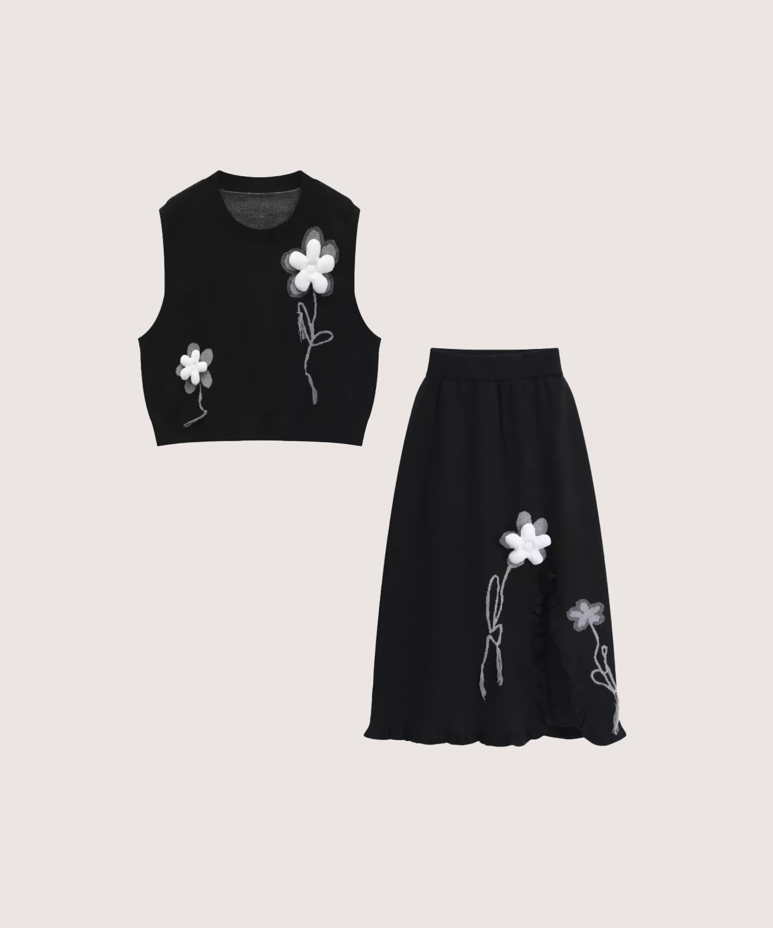 PLUEST 01 & 04 セット 花柄ニットセットアップ | ファッション通販サイト NUGU