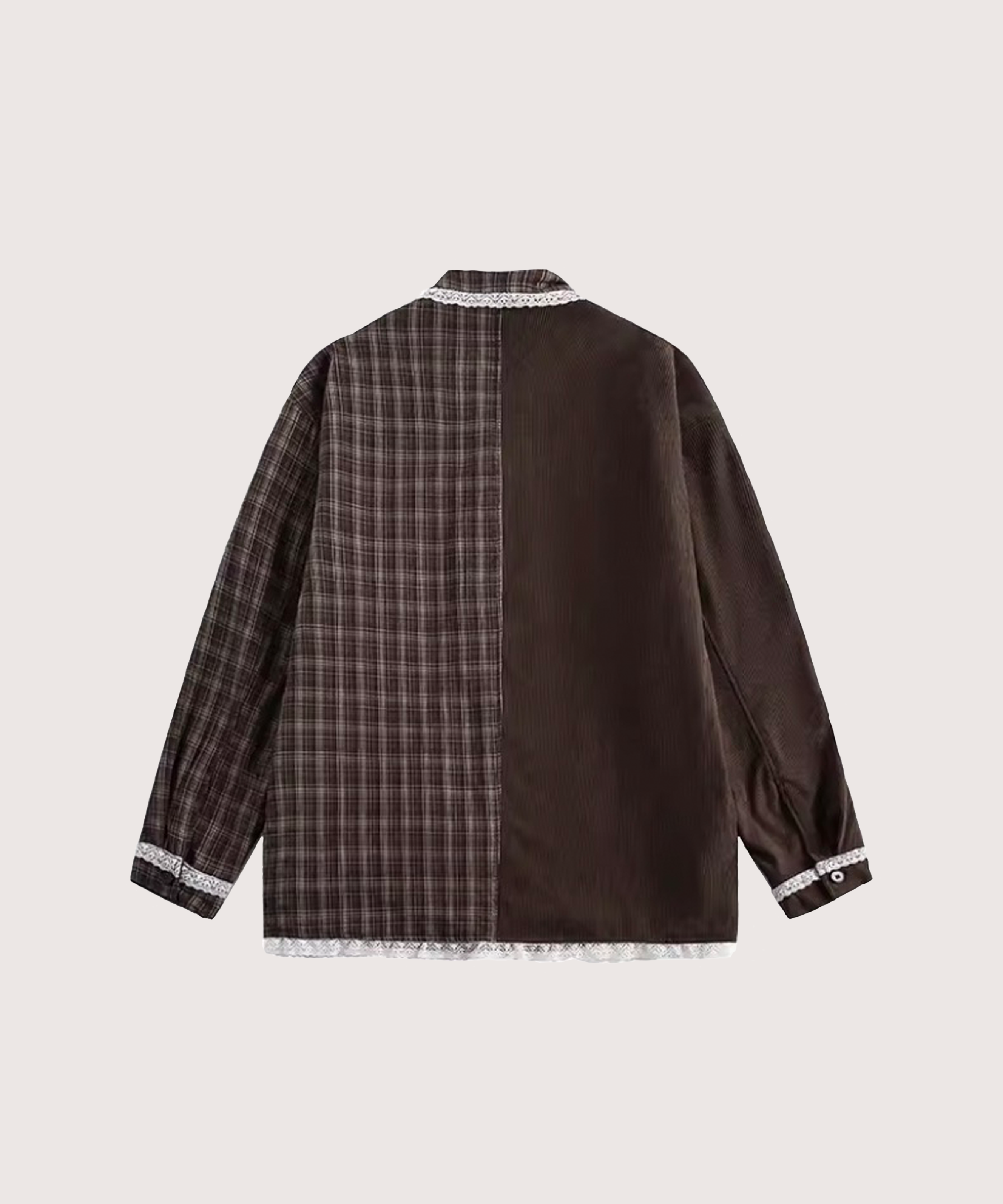 レースパイピングチェックジャケット | ファッション通販サイト NUGU