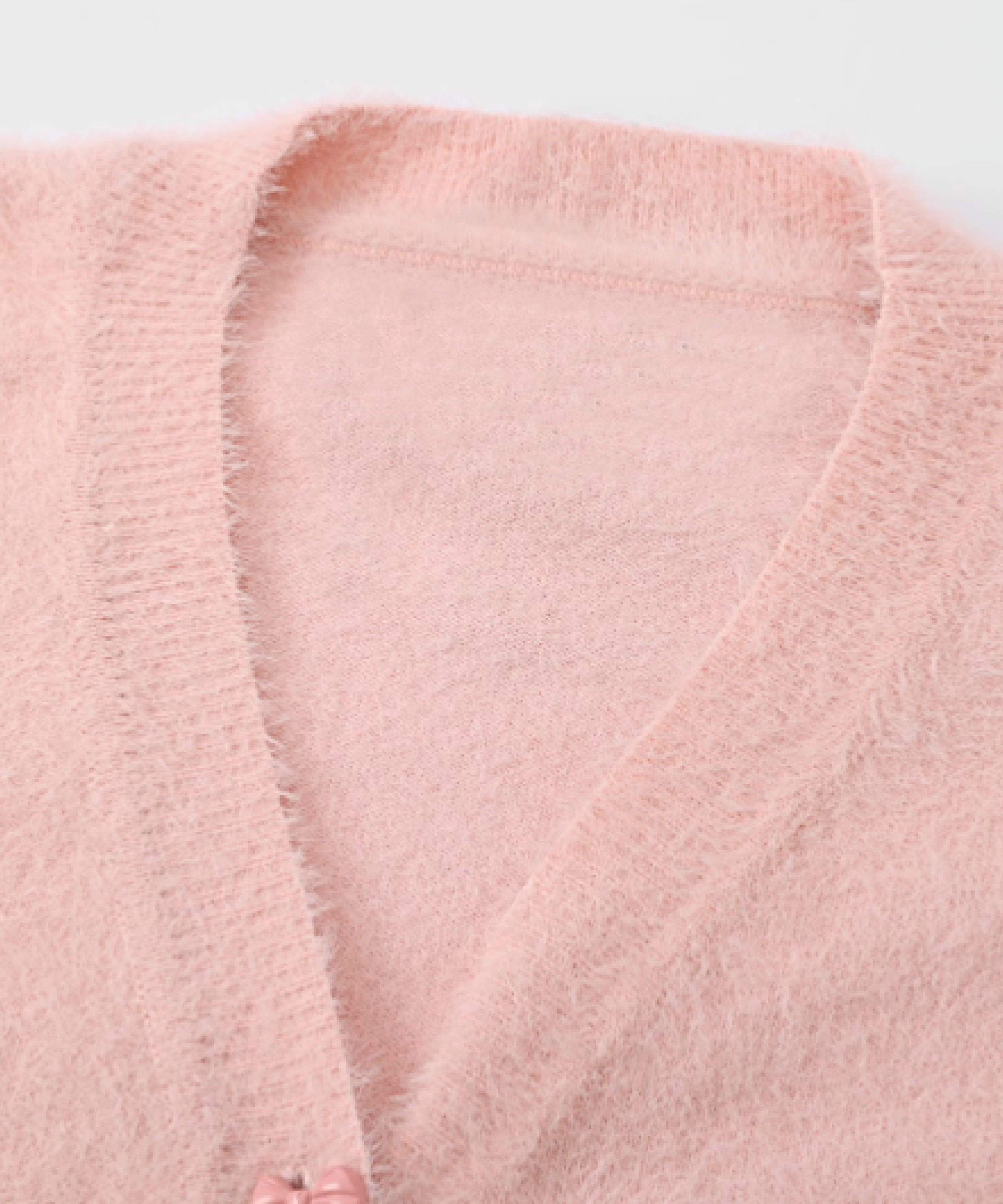 René リボン付きピンクカーディガン リボンポイントカーディガン | ファッション通販サイト NUGU