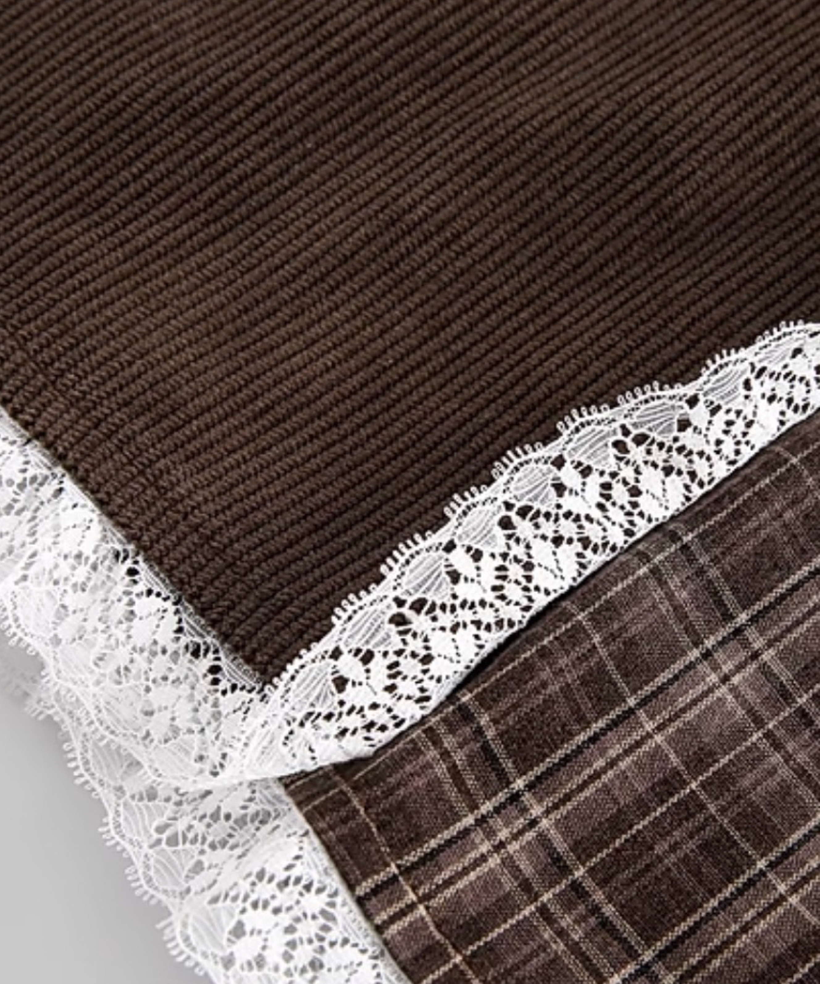 レースパイピングチェックジャケット | ファッション通販サイト NUGU