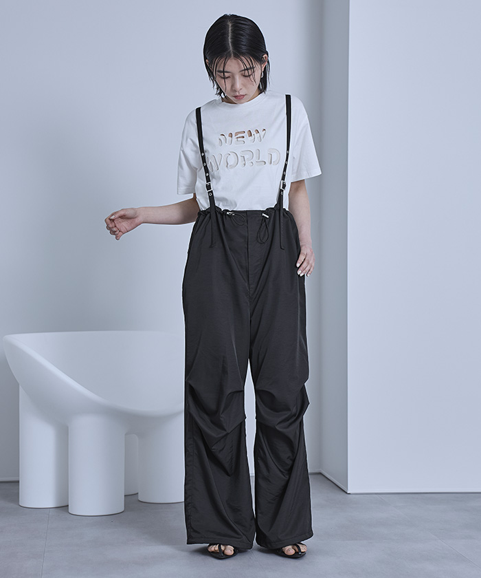 サスペンダー付きパラシュートパンツ | ファッション通販サイト NUGU