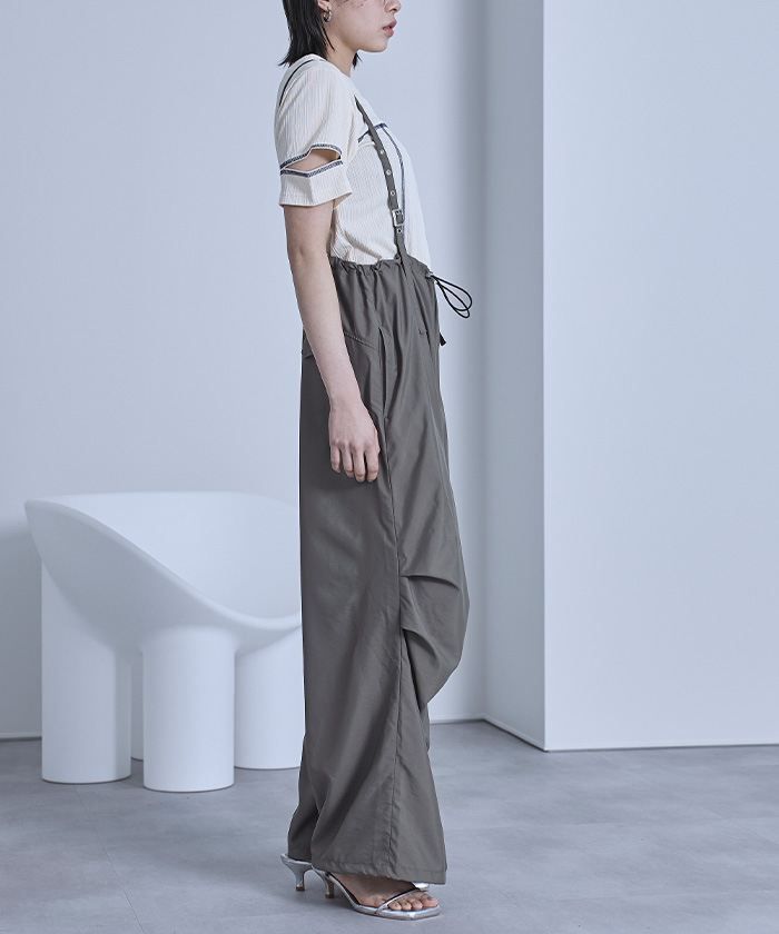 サスペンダー付きパラシュートパンツ | ファッション通販サイト NUGU