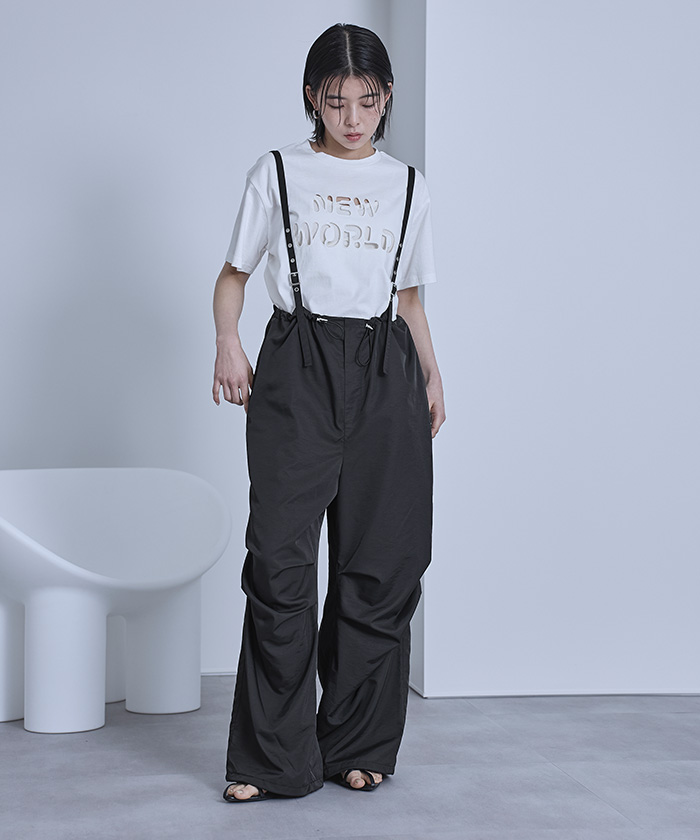 サスペンダー付きパラシュートパンツ | ファッション通販サイト NUGU