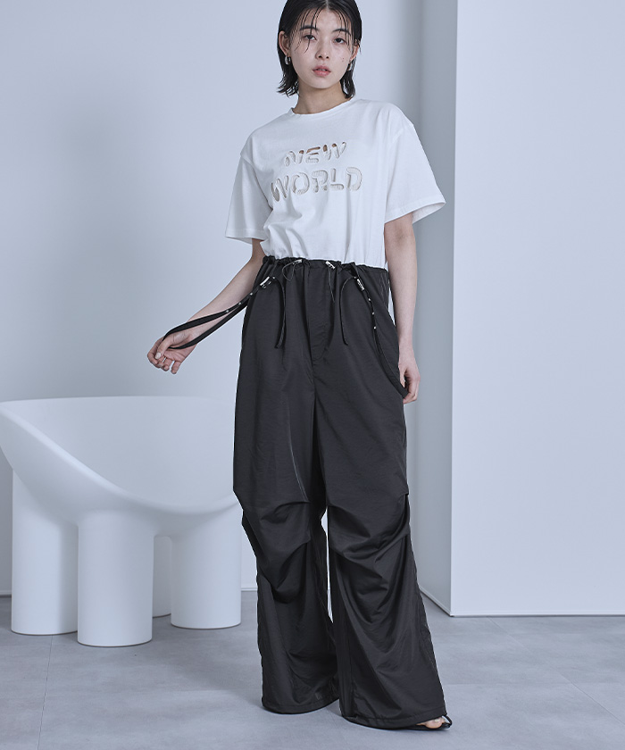 MISA　サスペンダー付きワーカパンツ36サイズ サスペンダー付きパラシュートパンツ | ファッション通販サイト NUGU