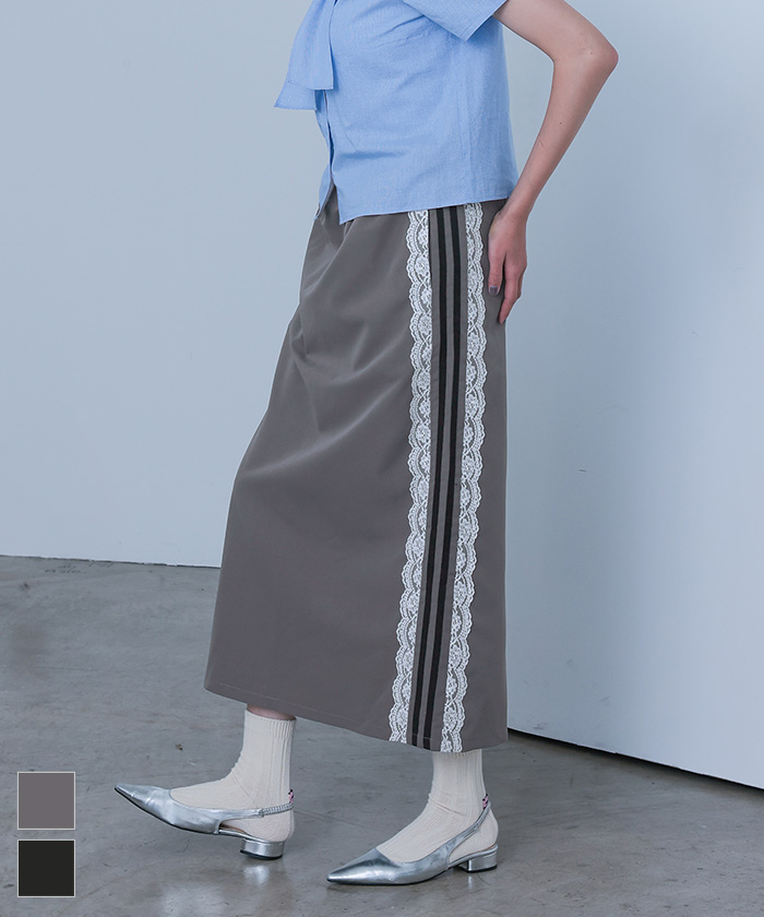 サイドレースラインスカート | ファッション通販サイト NUGU
