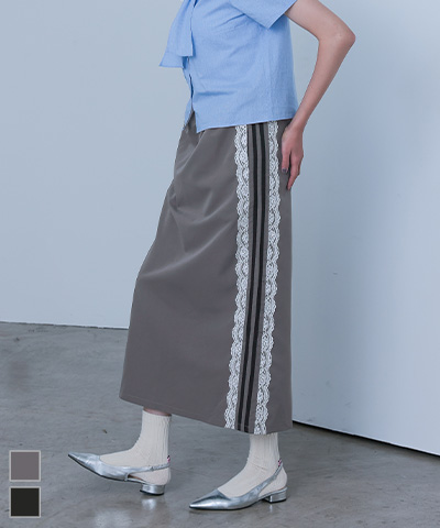 サイドレースラインスカート | ファッション通販サイト NUGU