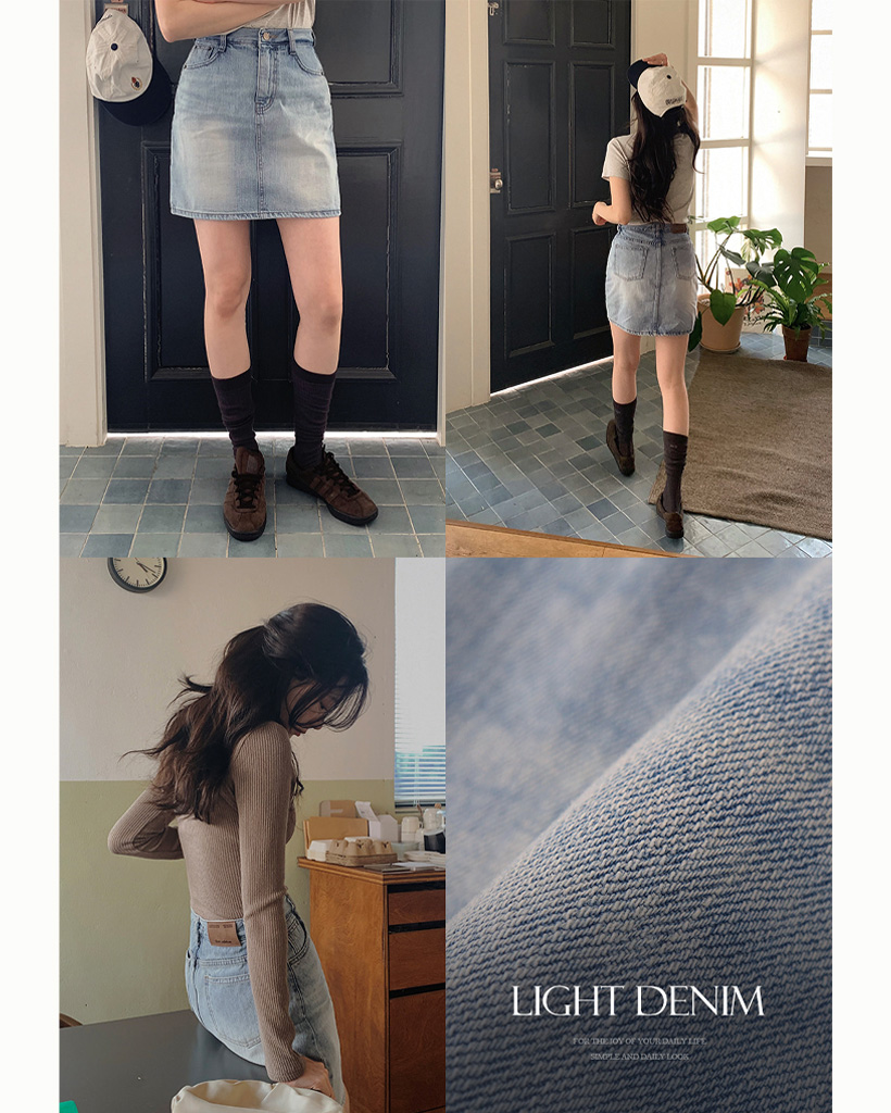SLOWMADE. (スカパン)デニムスカートパンツ-4size