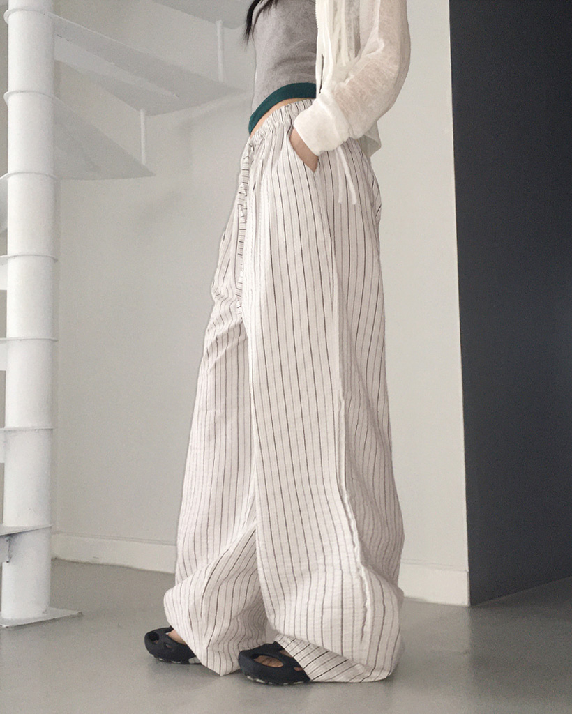 早い者勝ち【GIVENCHY】4Gストライプ コットン＆リネン ショーツ JINZIYINZI Women Y2k Cute Striped Boxer Pajama Bottoms