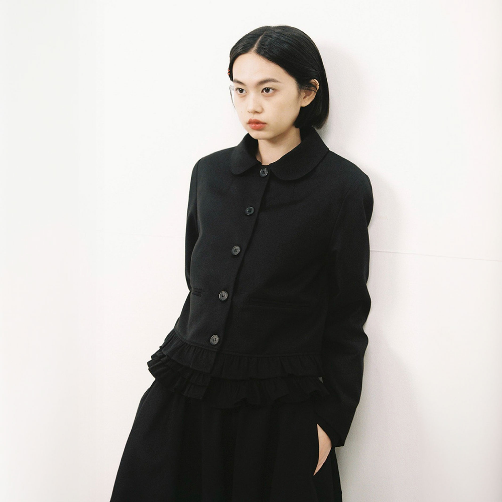 balloon banding midi skirt, black | ファッション通販サイト NUGU