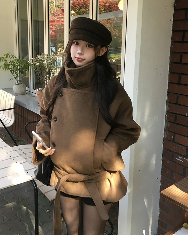 ハイネックダブルショートコート | ファッション通販サイト NUGU