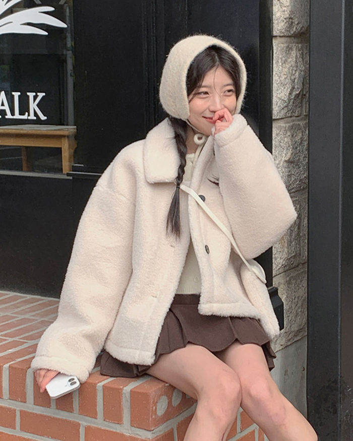 ファー裏地ボアカラーショートジャケット | ファッション通販サイト NUGU