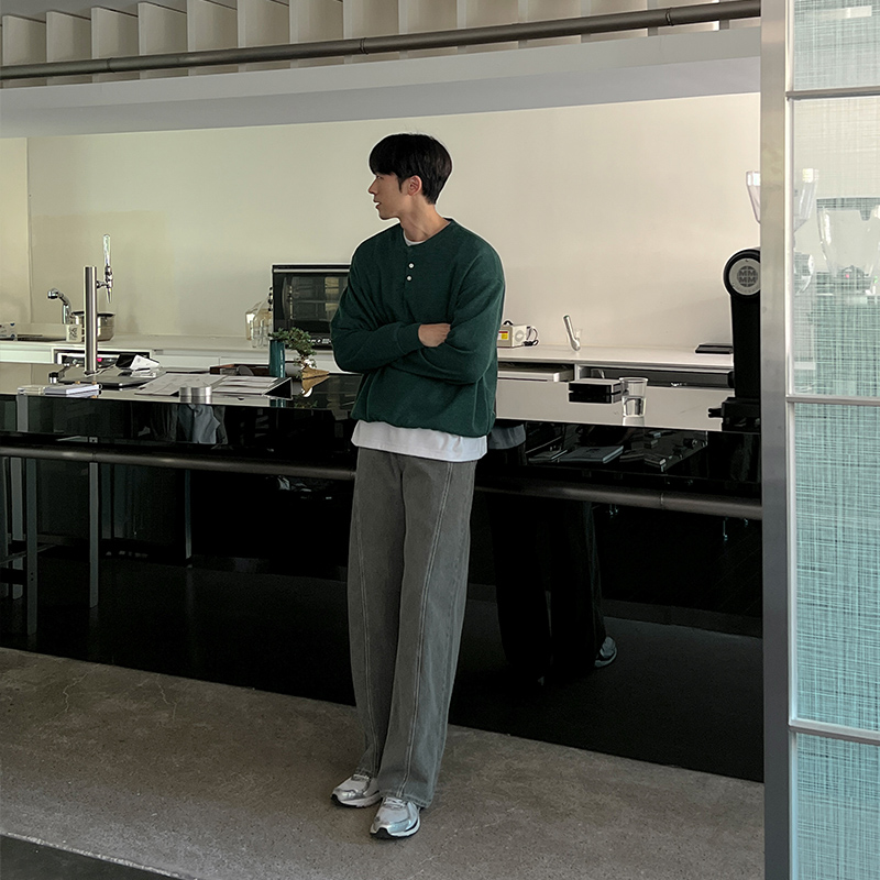 ピーチヘンリーネックニット | ファッション通販サイト NUGU