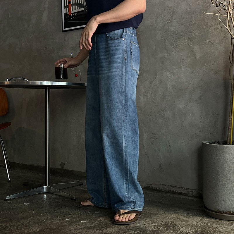 ハーフウエストゴムデニムパンツ | ファッション通販サイト NUGU