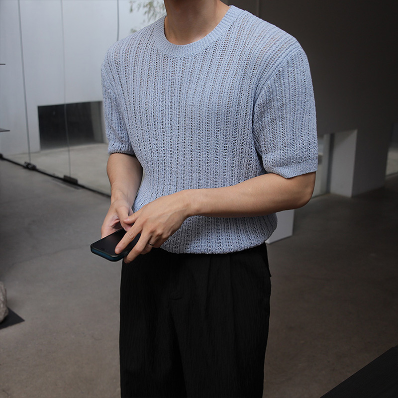 サマーブークレ半袖ニット | ファッション通販サイト NUGU