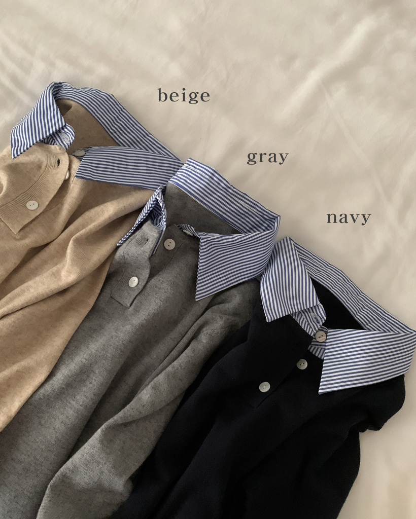 3color)シャツドッキングニット | ファッション通販サイト NUGU