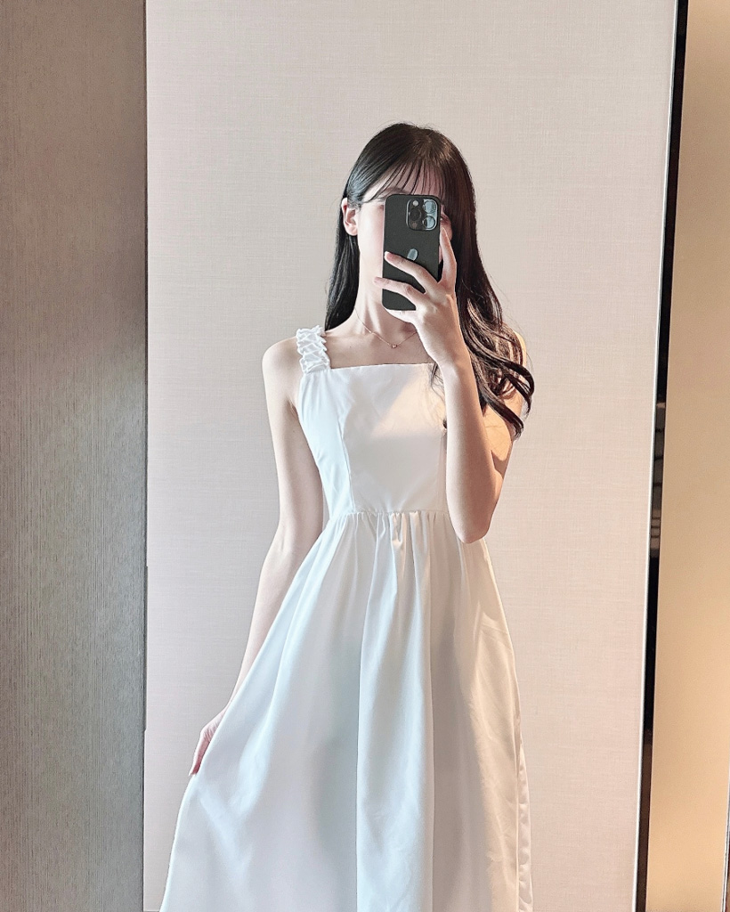 スクエアネックシャーリングキャミワンピース | ファッション通販