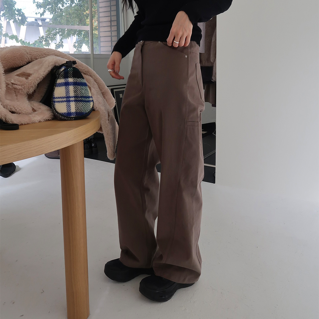 コットンパンツ (seam line cotton pants (2color))