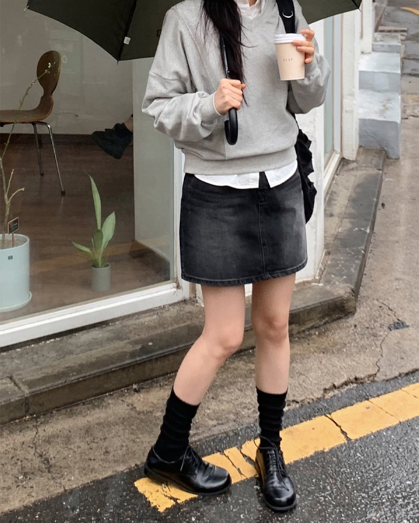 SLOWMADE. (スカパン)デニムスカートパンツ-4size