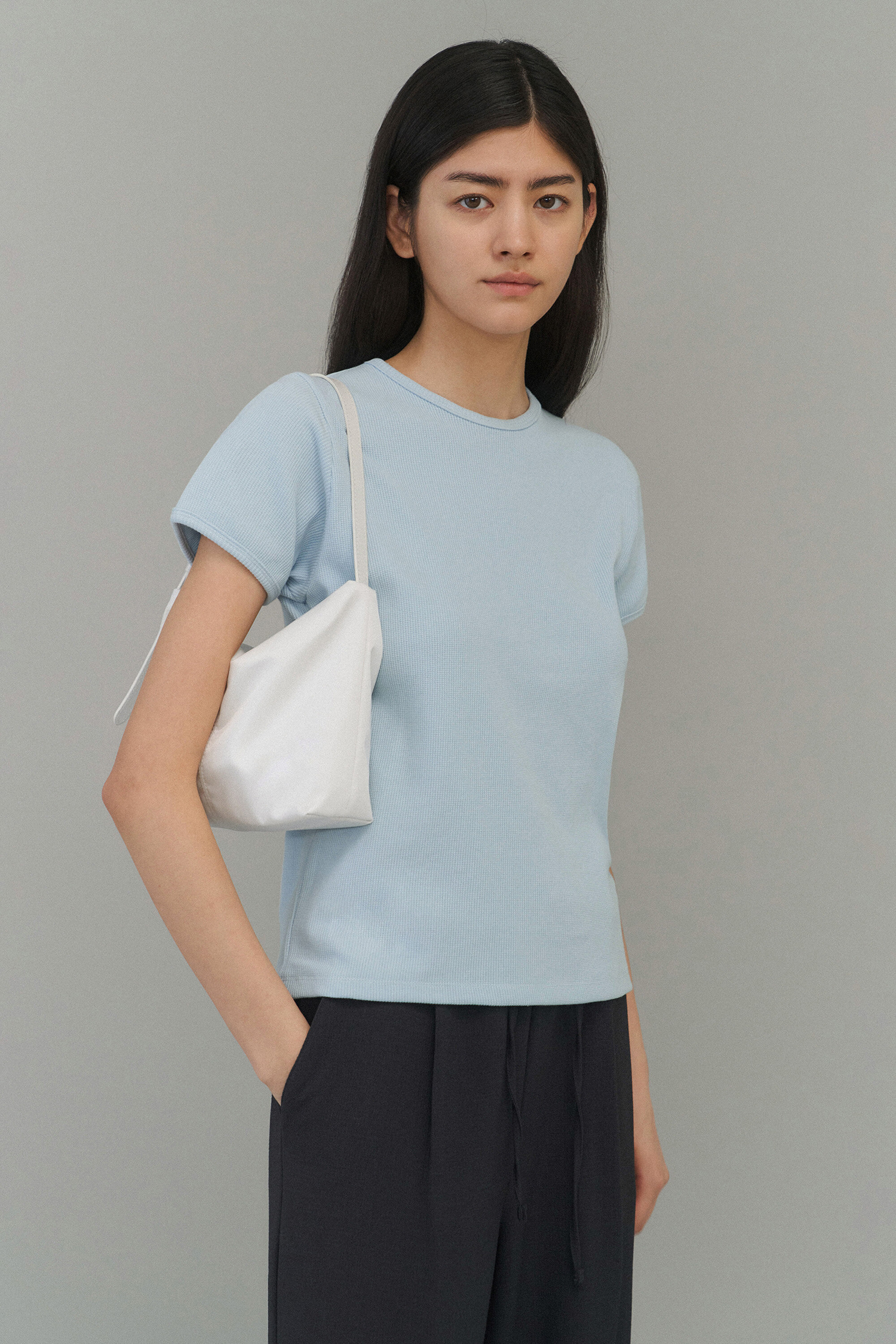 Noah waffle t-shirt (sky blue)