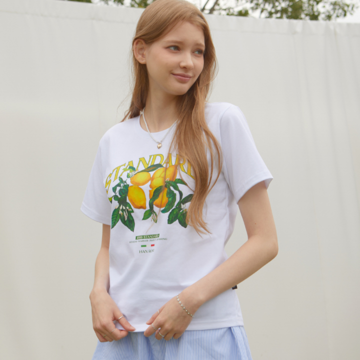 ★RONRON★RONRON HEART LAUREL OVER FIT T SHIRT★送料・関税込 RONRON] RONRON HEART LAUREL OVER FIT T SHIRT SOFT BLUE 正規