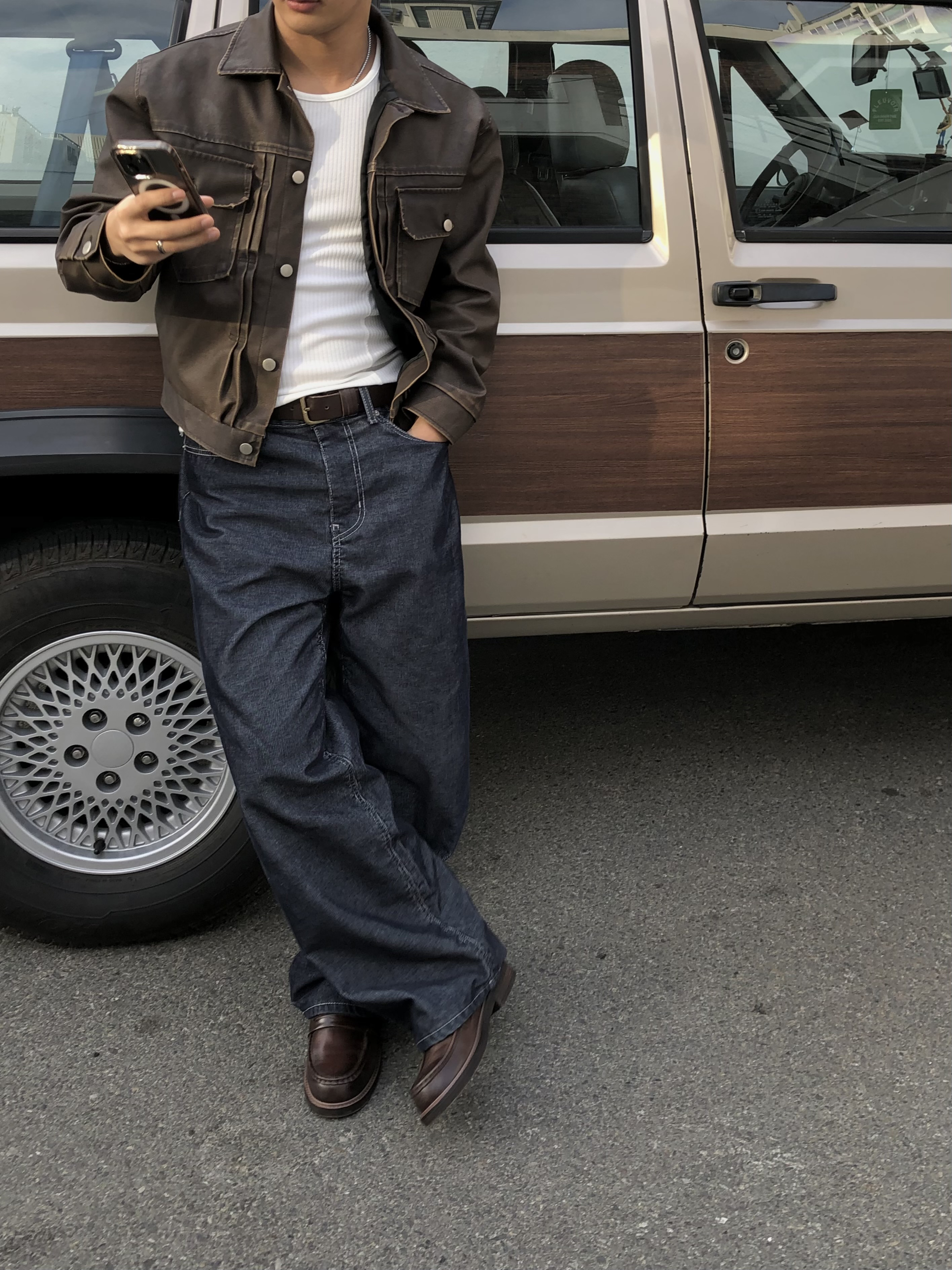 きるページ stripe non-fade denim jean | ファッション通販サイト NUGU