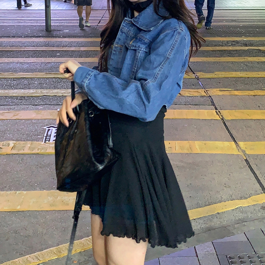 スカーフSET] フレアノースリーブミニワンピース(3color