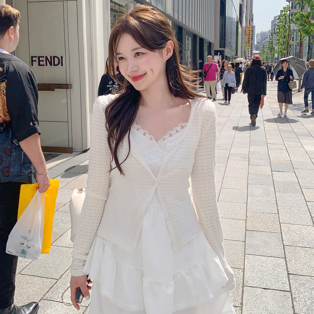 【Ground Y】レイヤードカーディガン【サイズ3】 original] レースレイヤードカーディガン(3color