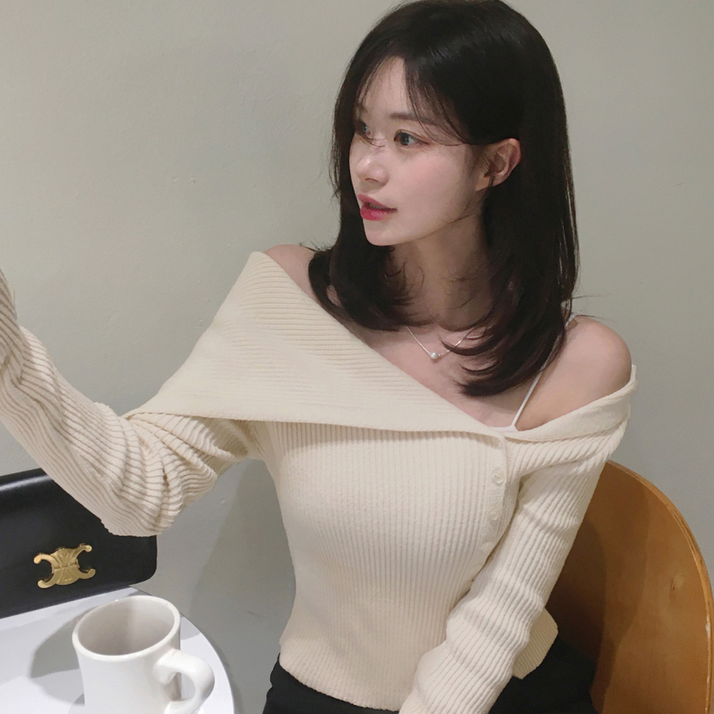 トップス kt original] アシンメトリーオフショルニット(5color