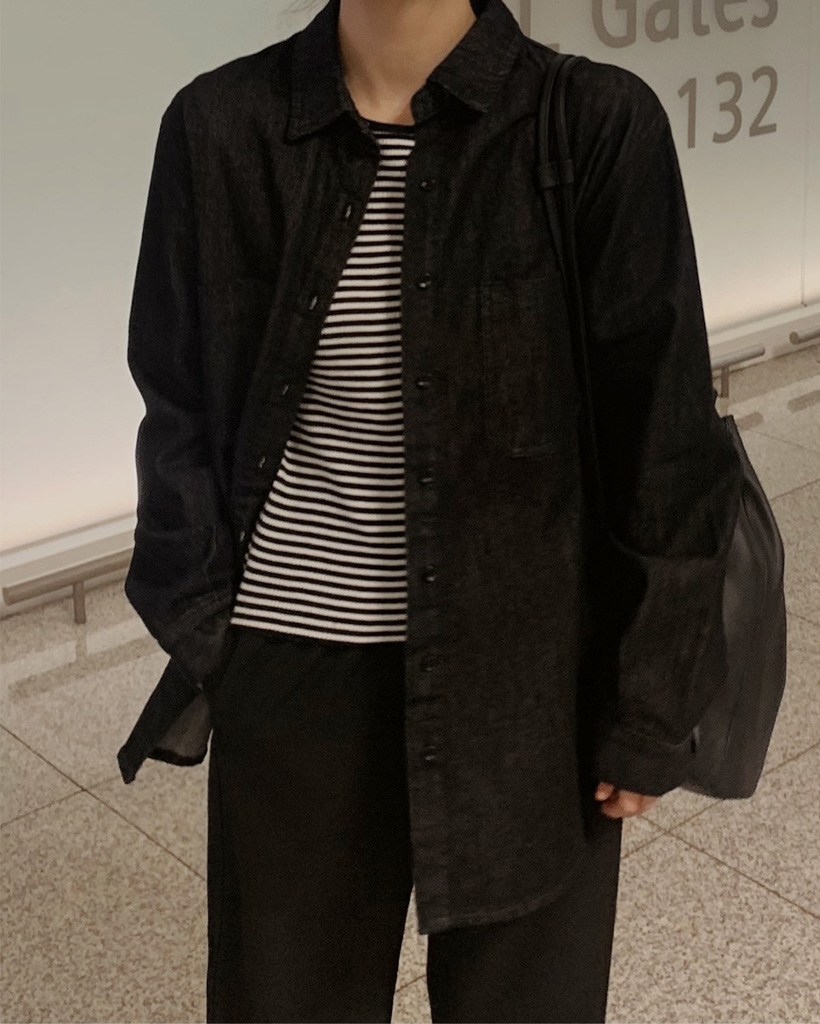 ブラックデニムジャケットシャツ | ファッション通販サイト NUGU