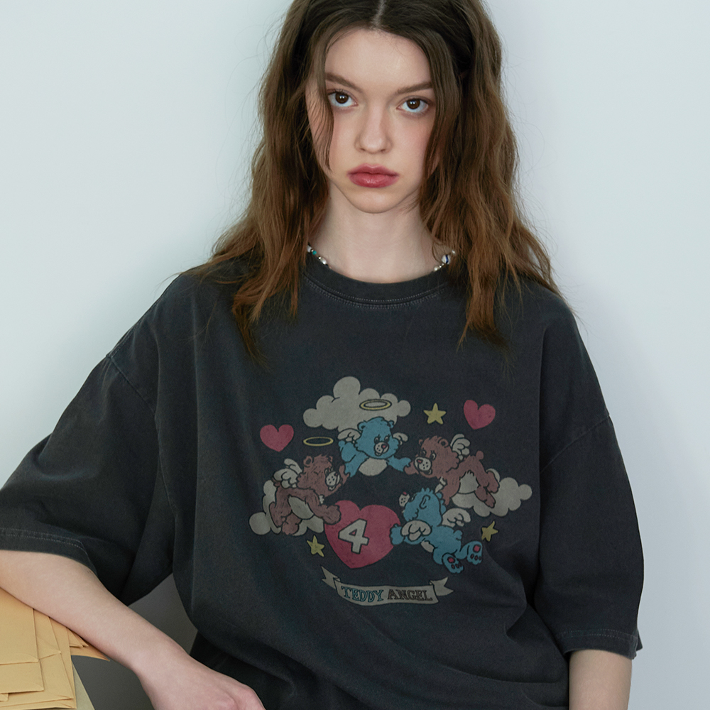 Heart Luna Short Sleeve T-Shirt Brown | ファッション通販