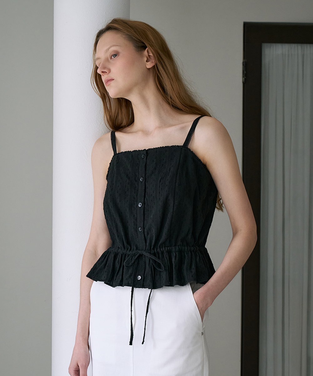 Lace String Sleeveless [Black] | ファッション通販サイト NUGU