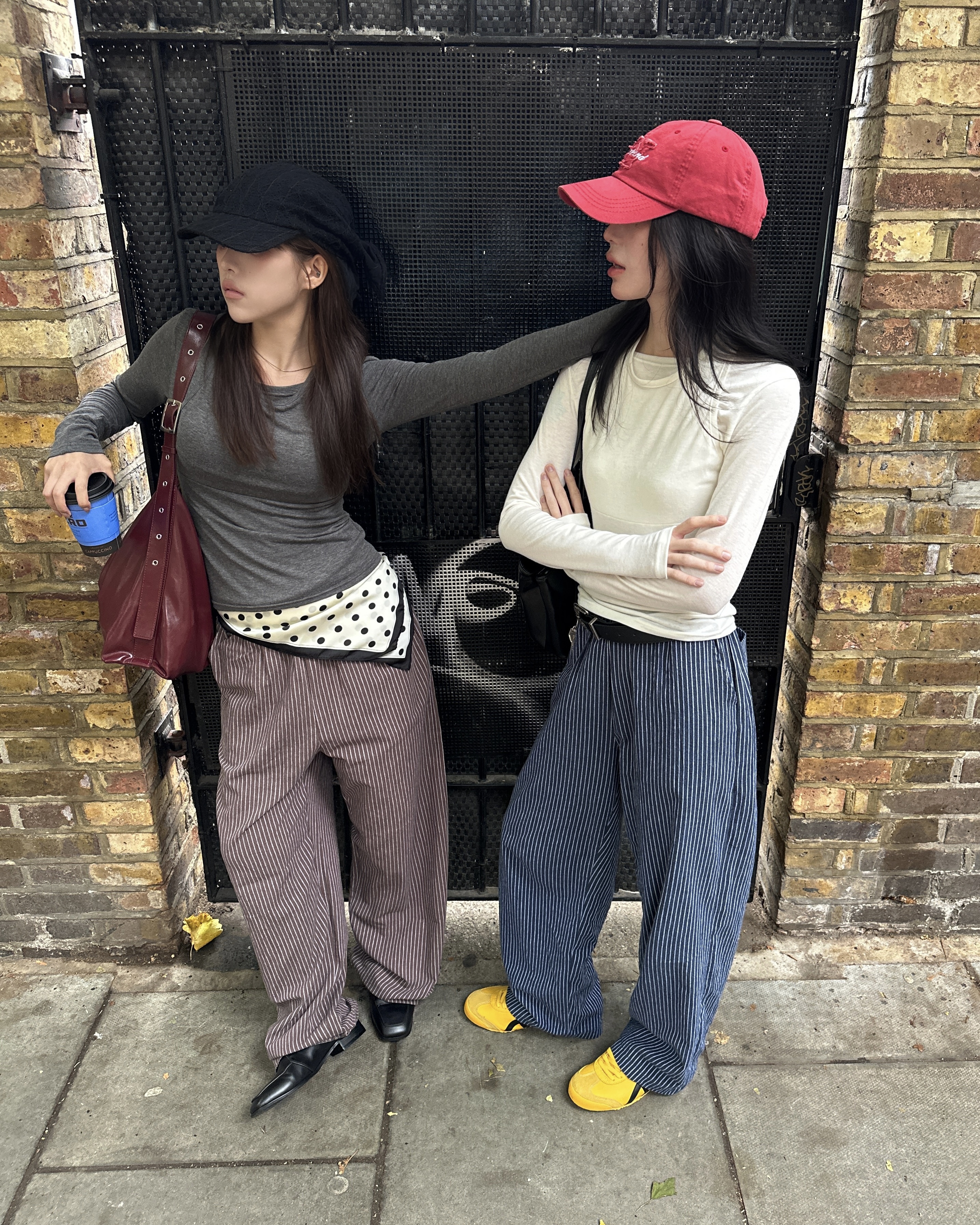 [2回再販](ORIGINAL) コットンストライプバルーンパンツ