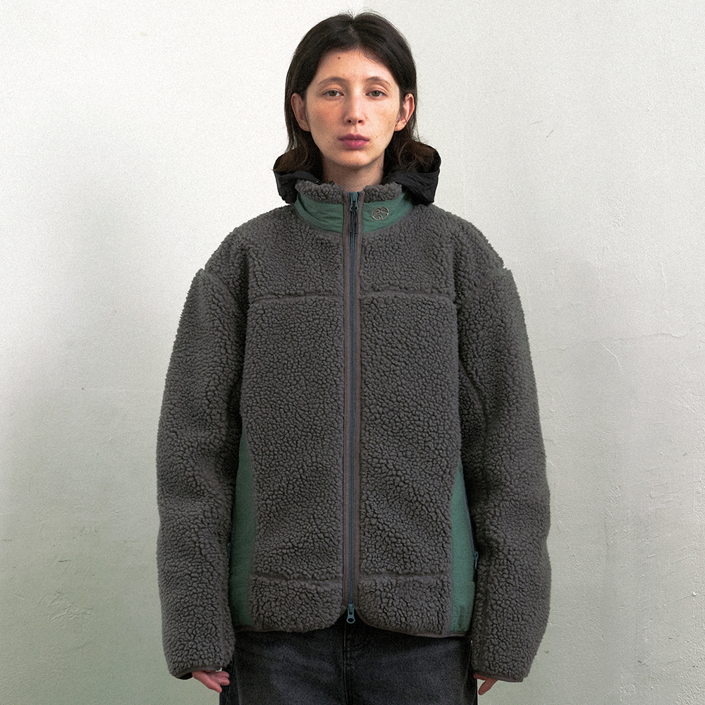 韓国限定レーベル] SHERPA LINING FLEECE JACKET - CREAM