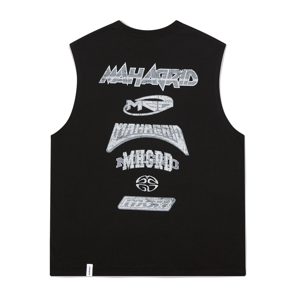 MULTI LOGO SLEEVLESS [BLACK]