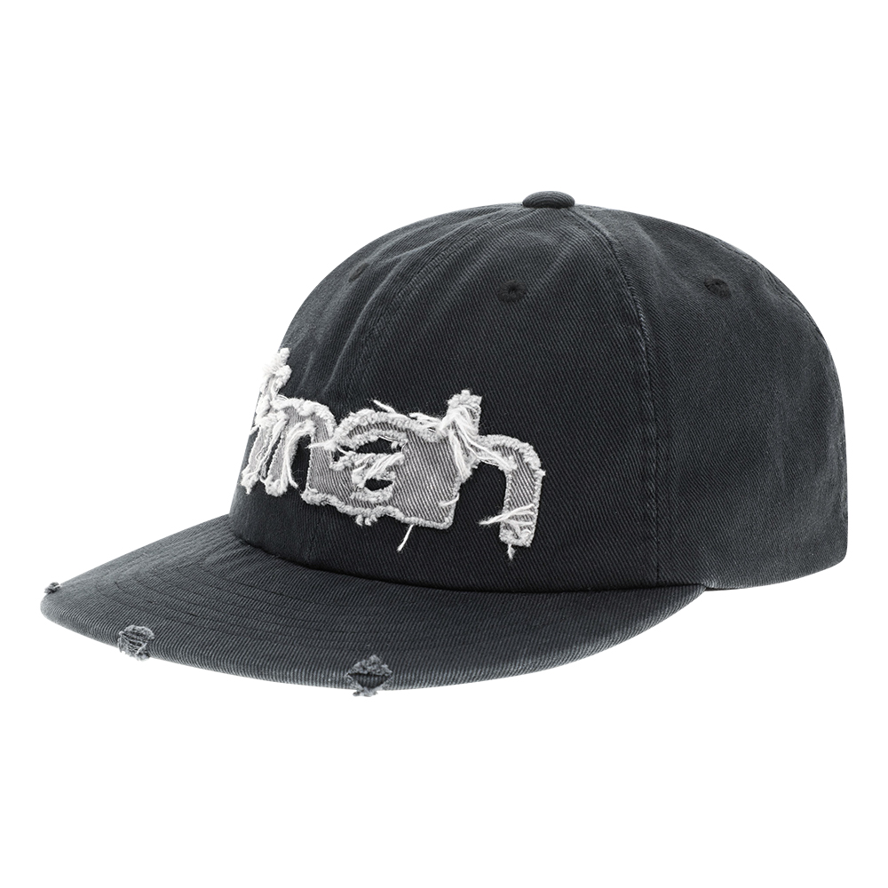 【mahagrid】25SS★ WASHED DENIM CROSS STAR CAP Shipping Begin 7/25]WASHED DENIM CROSS STAR CAP[BLACK