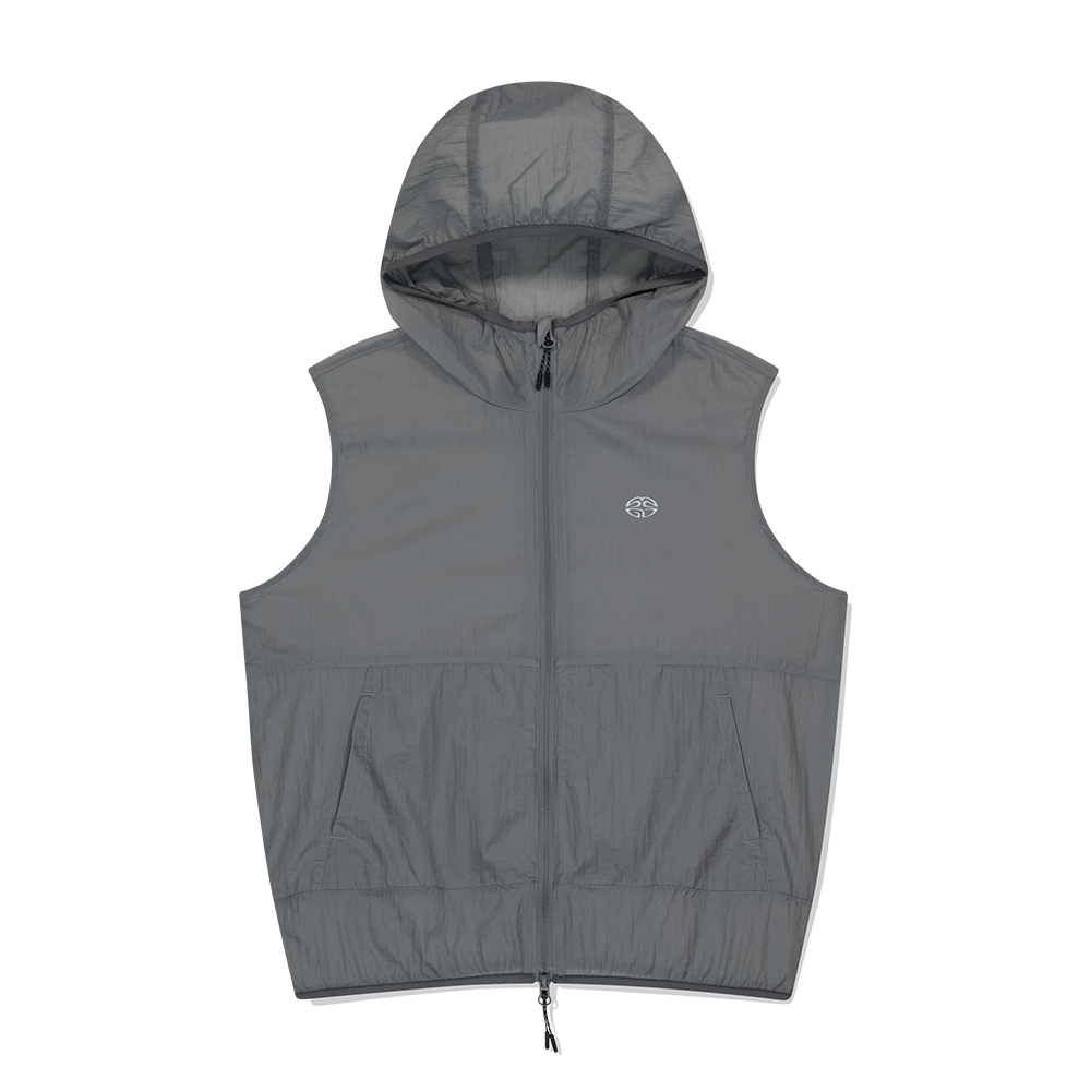ECLIPSE NYLON HOOD VEST[GREY]