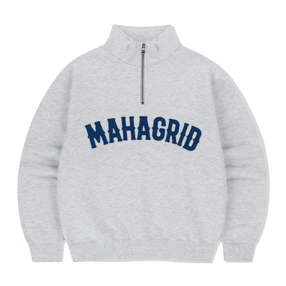 ARCH LOGO APPLIQUE HALF ZIP-UP SWEATSHIRT[NAVY