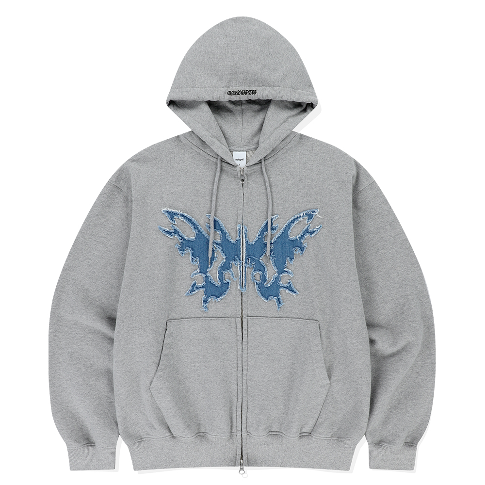PATCH GRAPHICS HOODIE - ASH | ファッション通販サイト NUGU