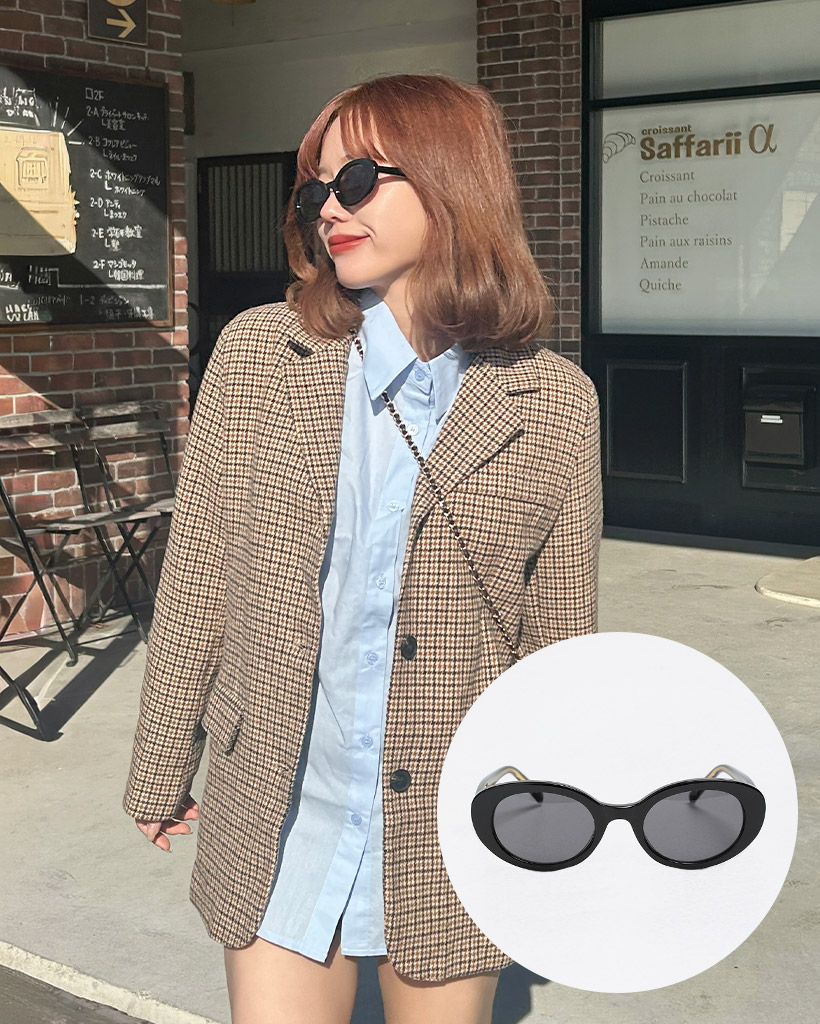 オーバルスタイルサングラス