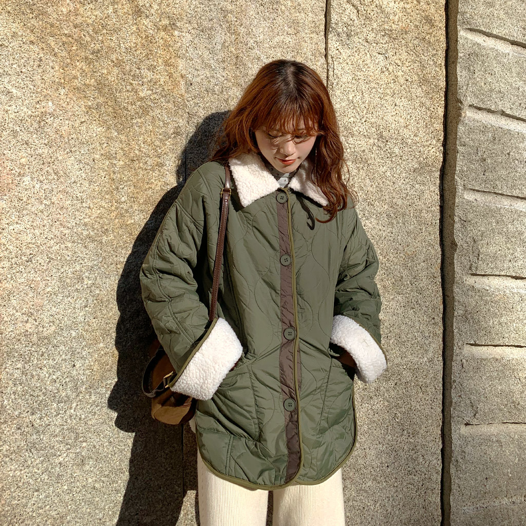 nugu ボアカラーキルティングジャケット ボアカラーキルティングジャケット | ファッション通販サイト NUGU